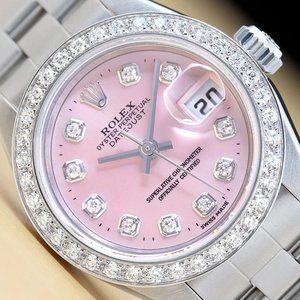 Rolex Pink Sapphire Datejust Ladies Watch! Mint condition!